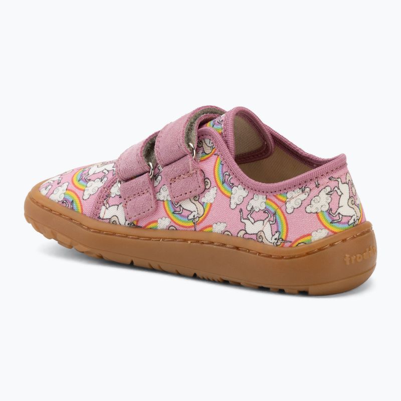 Buty barefoot dziecięce Froddo Canvas white/pink 3