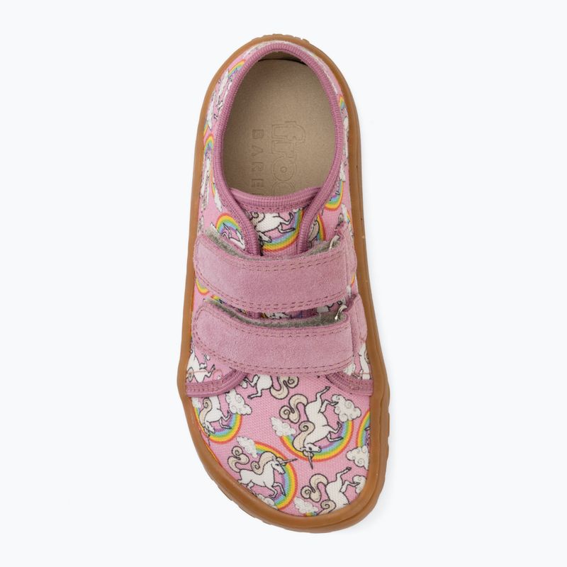 Buty barefoot dziecięce Froddo Canvas white/pink 5