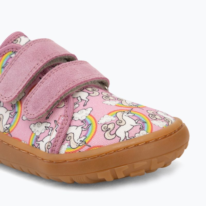 Buty barefoot dziecięce Froddo Canvas white/pink 7