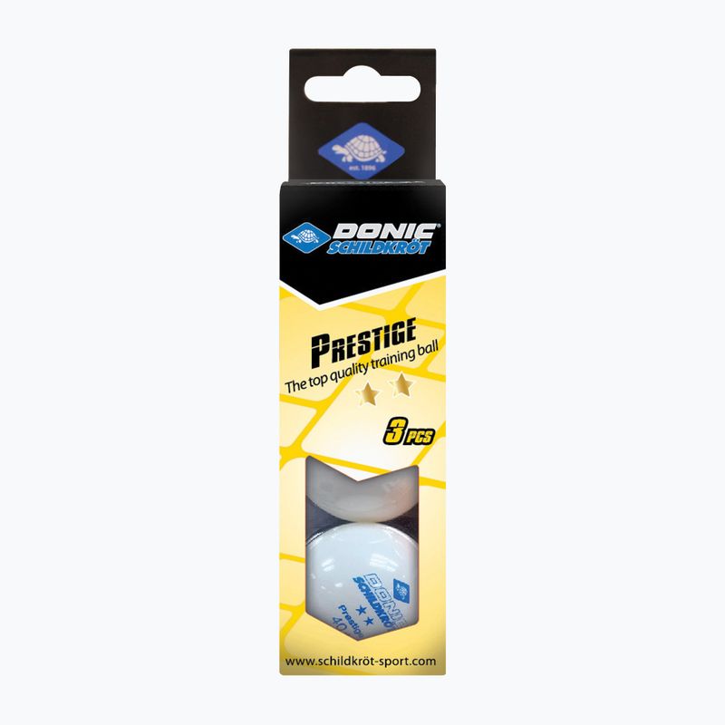 Piłeczki do tenisa stołowego Donic-Schildkröt 2-Stars Prestige Poly 40+ 3szt. white 3