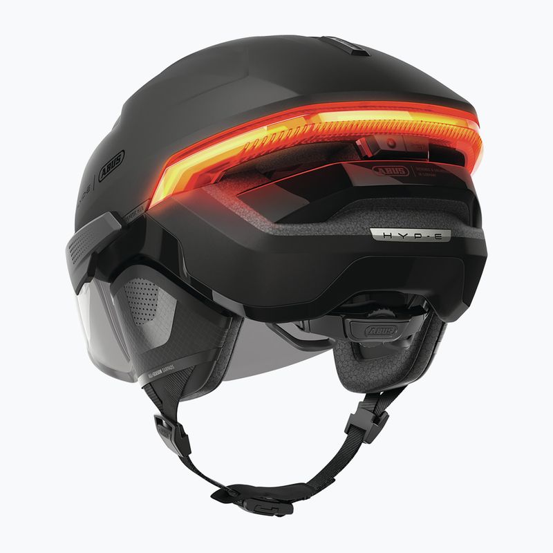 Kask rowerowy z kierunkowskazami ABUS Hyp-e Ace volcano titan 2