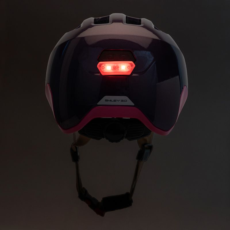 Kask rowerowy dziecięcy ABUS Smiley 3.0 ACE LED royal purple 8