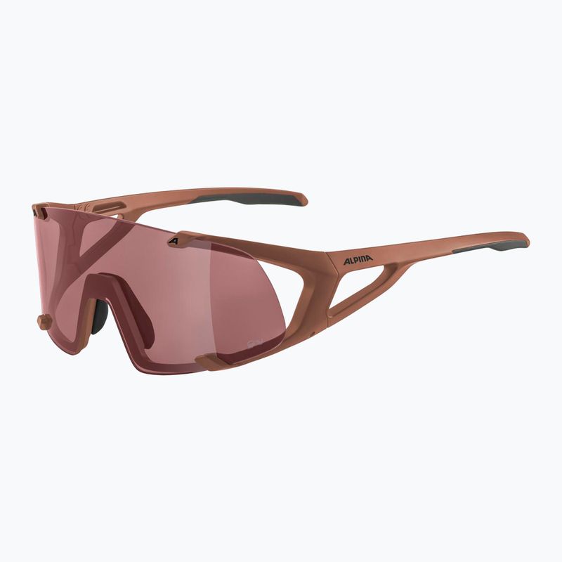 Okulary przeciwsłoneczne Alpina Hawkeye Q-Lite brick matt/black red mirror