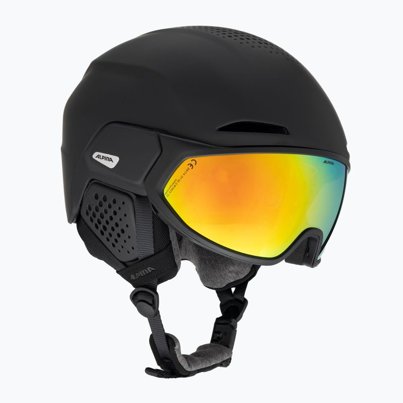 Kask narciarski Alpina Alto Q-Lite black matt/gold mirror