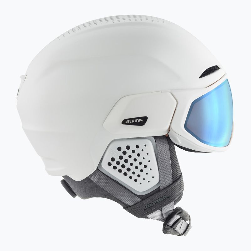 Kask narciarski Alpina Alto Q-Lite white matt/blue revo 9