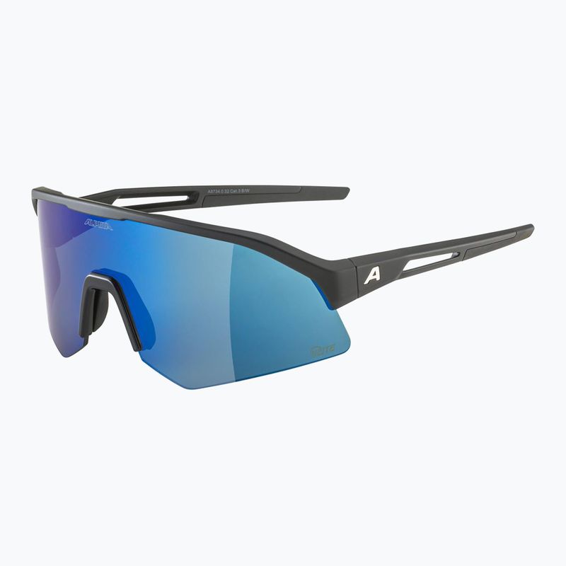 Okulary przeciwsłoneczne Alpina Sonic Q-Lite black matt/ blue mirror 5