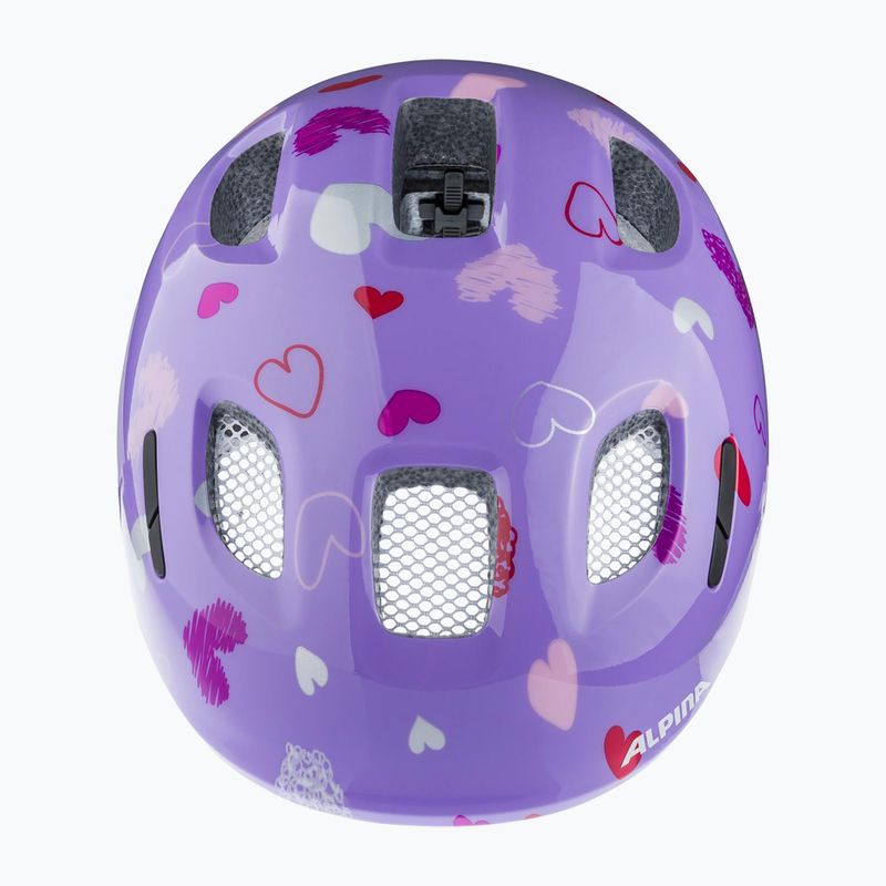 Kask rowerowy dziecięcy Alpina Ximo 2 Jr purple hearts gloss 12