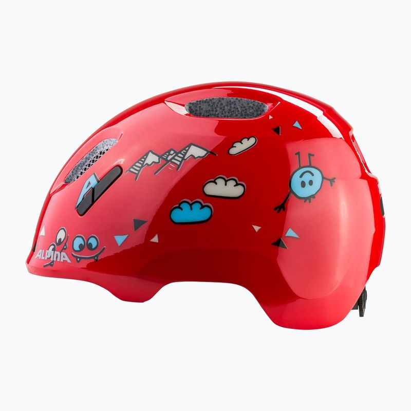 Kask rowerowy dziecięcy Alpina Ximo 2 Jr red smile gloss 10