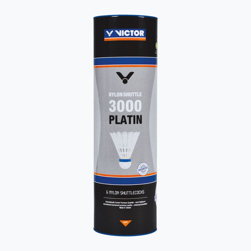 Lotki do badmintona VICTOR Nylonshuttle 3000 Slow 6 szt. white 4