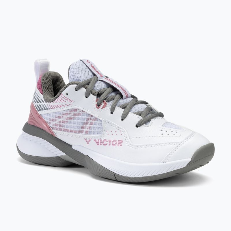 Buty do badmintona damskie VICTOR A610IVF W white/grey