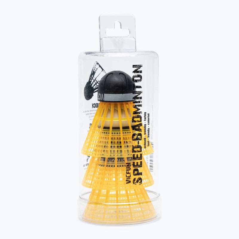 Lotki do badmintona VICFUN Shock Tube 3 szt. orange 2