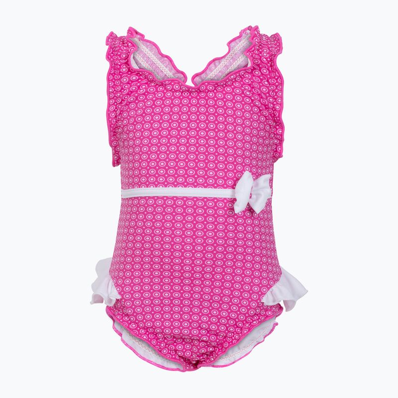 Strój kąpielowy jednoczęściowy dziecięcy z pieluszką Fashy 1547 Babies Little Stars pink