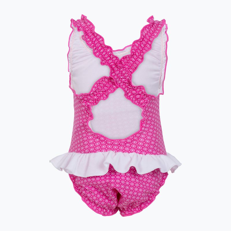 Strój kąpielowy jednoczęściowy dziecięcy z pieluszką Fashy 1547 Babies Little Stars pink 2