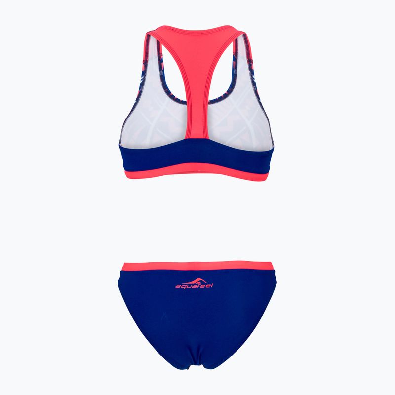Strój pływacki dwuczęściowy damski aquaFeel Racerback Wild Graphic multi-color 2