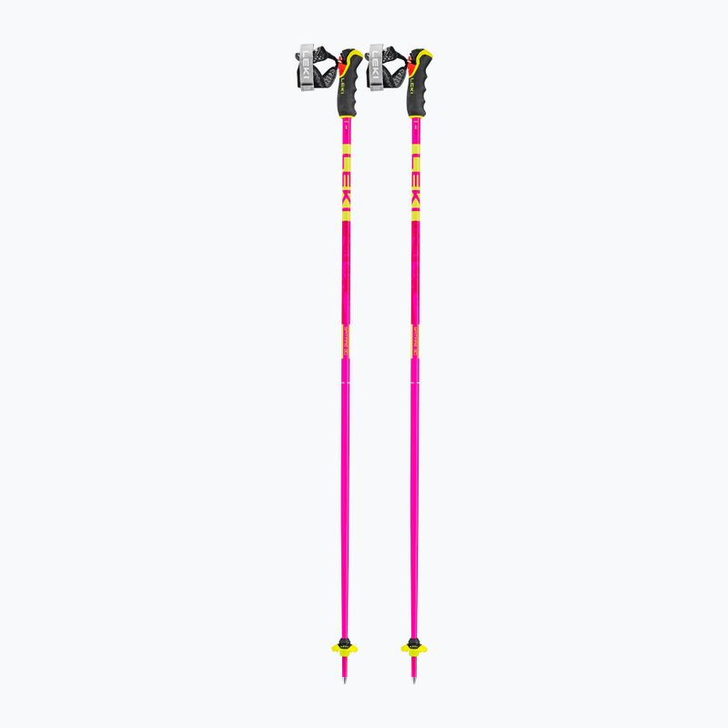 Kije narciarskie LEKI Spitfire 3D neon magenta/neon yellow/berry