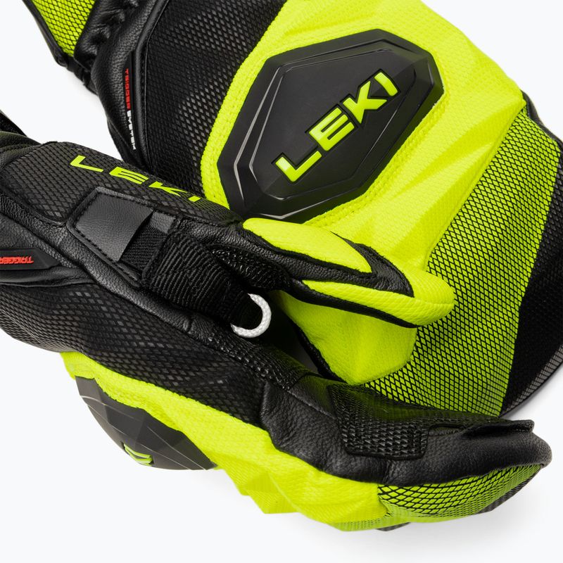 Rękawice narciarskie męskie LEKI WCR Venom SL 3D Mitt black ice/lemon 5
