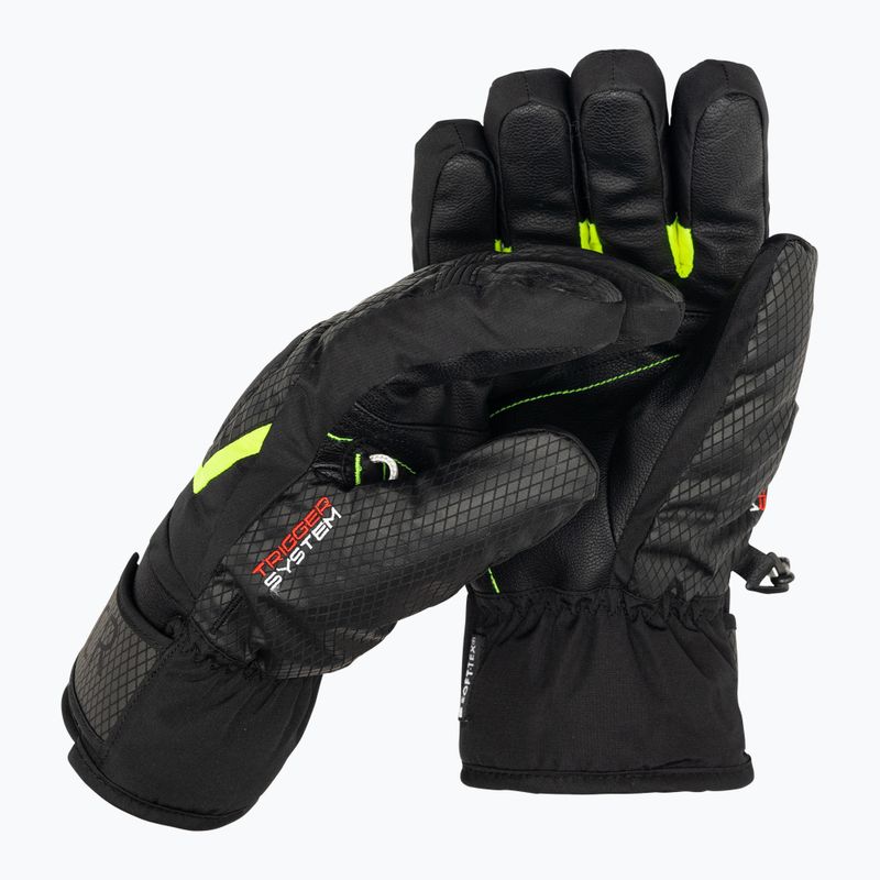 Rękawice narciarskie dziecięce LEKI WCR Team 3D Junior black ice/lemon 2