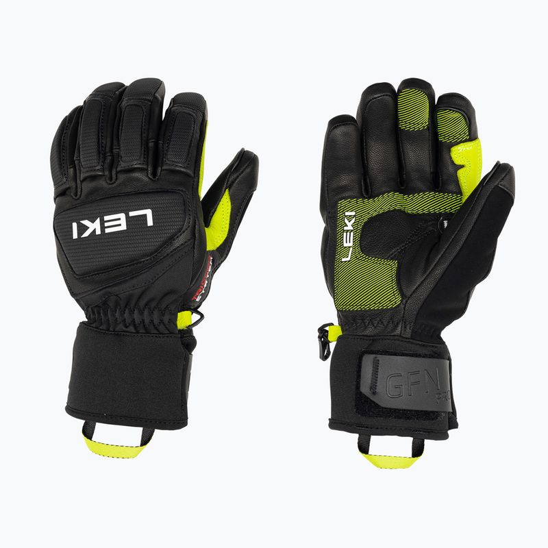 Rękawice narciarskie męskie LEKI Griffin Pro 3D black/lime/white