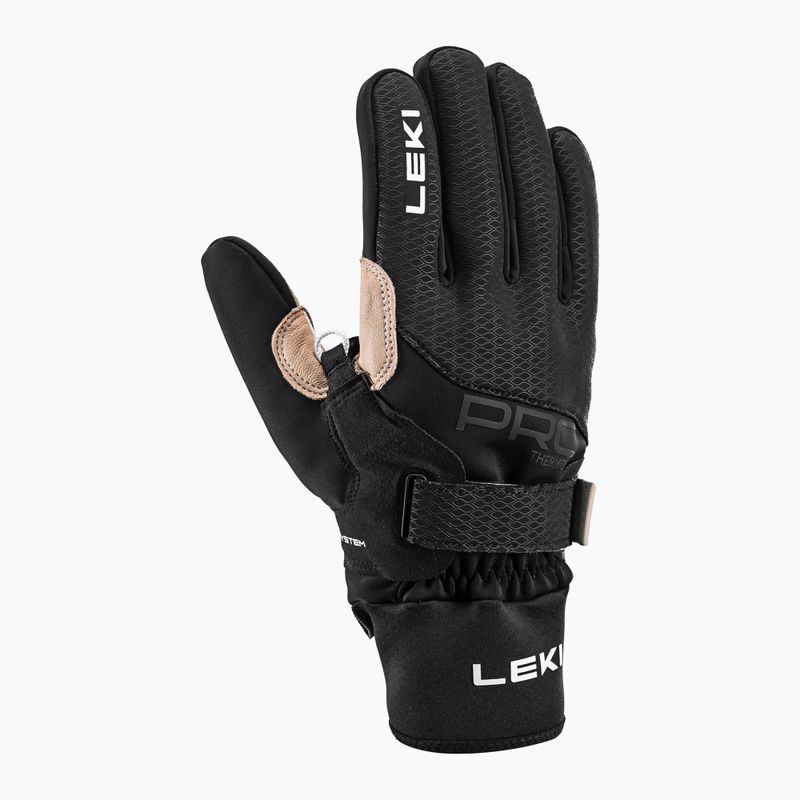 Rękawice do narciarstwa biegowego LEKI PRC Premium ThermoPlus Shark black/sand 2