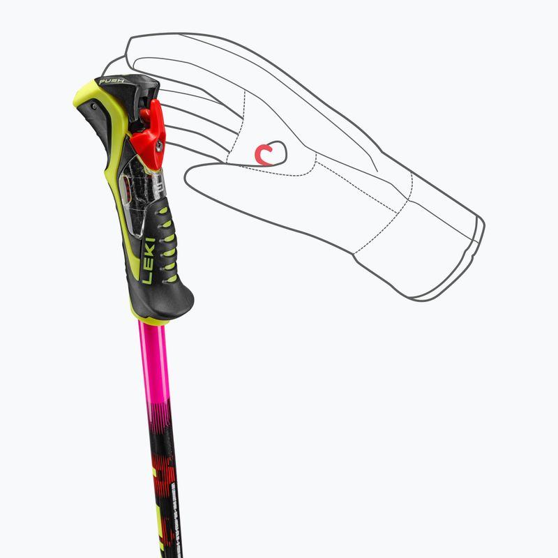 Kije narciarskie dziecięce LEKI WCR Pro Lite SL TR neon pink/black/neon yellow 6