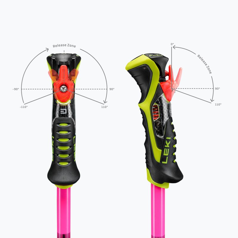 Kije narciarskie dziecięce LEKI WCR Pro Lite SL TR neon pink/black/neon yellow 7