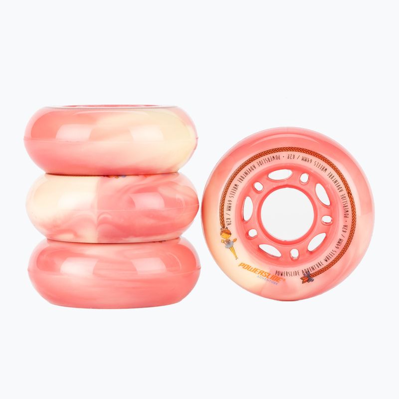 Kółka do rolek Powerslide Princess Girls Wheel 64 mm/80A 4 szt. red
