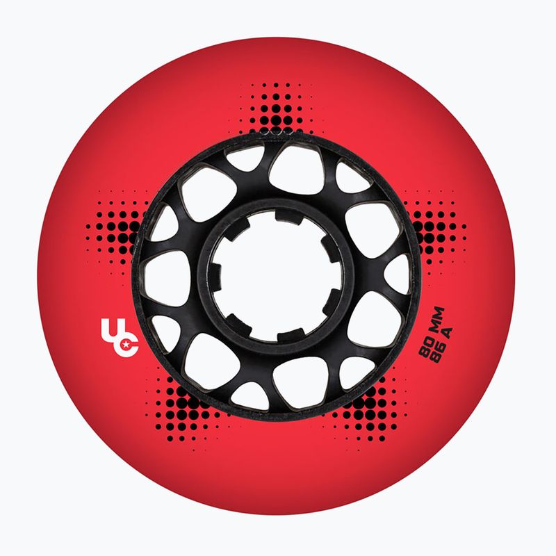 Kółka do rolek UNDERCOVER WHEELS Team Pro 80 mm/86A 4 szt. red