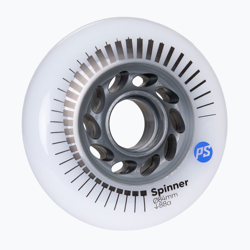 Kółka do rolek Powerslide Spinner 84 mm/88A 4 szt. white 2
