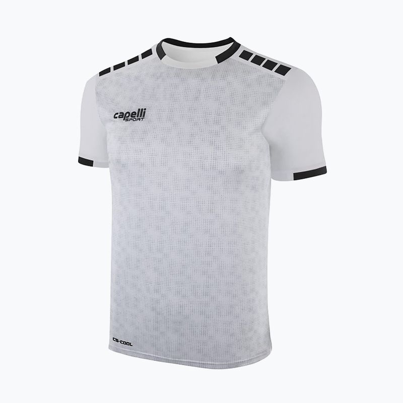 Koszulka piłkarska dziecięca Capelli Cs III Block Youth white/black 4