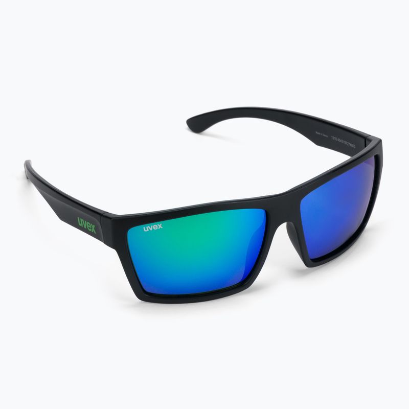 Okulary przeciwsłoneczne UVEX Lgl 29 black mat/mirror green
