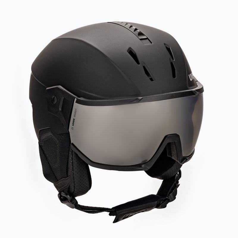 Kask narciarski UVEX Instinct Visor black matt/mirror silver/smoke