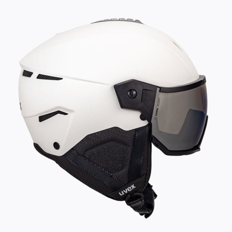 Kask narciarski UVEX Instinct Visor white/black matt/mirror silver/smoke 4