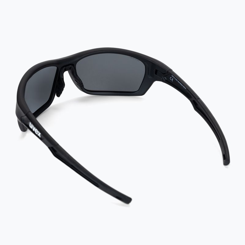 Okulary przeciwsłoneczne UVEX Sportstyle 232 P black matt/polavision mirror silver 2