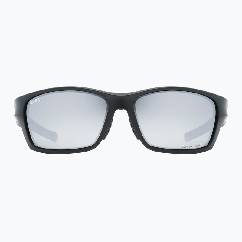Okulary przeciwsłoneczne UVEX Sportstyle 232 P black matt/polavision mirror silver 7