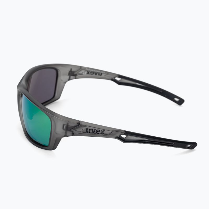 Okulary przeciwsłoneczne UVEX Sportstyle 232 P smoke matt/polavision mirror green 4