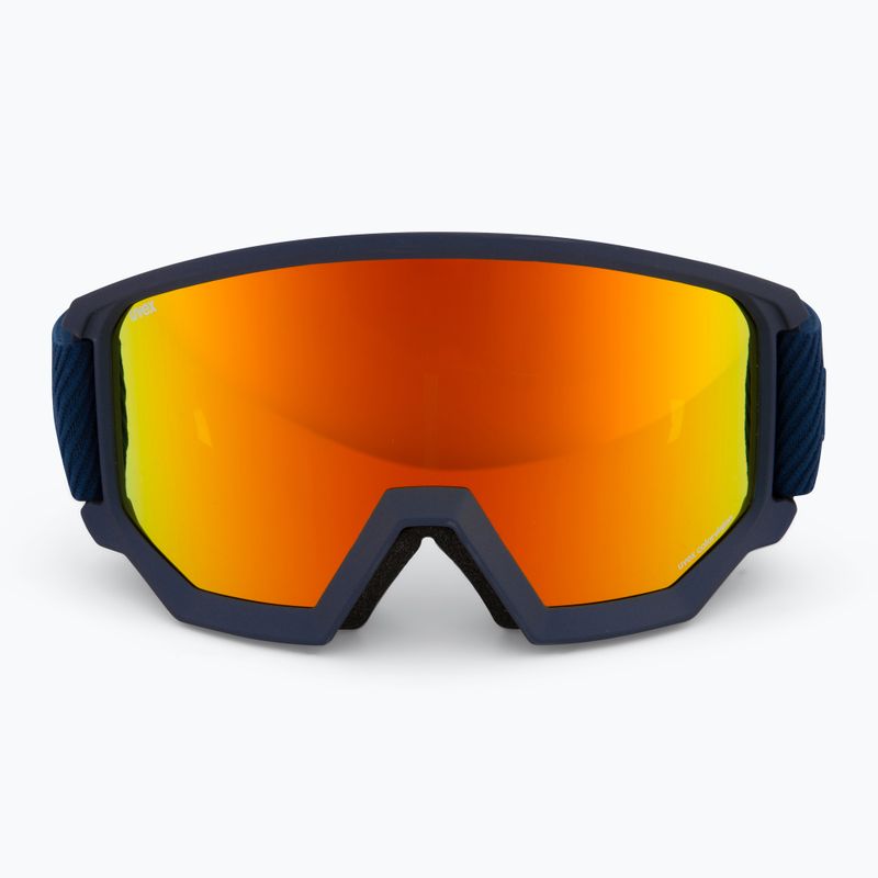 Gogle narciarskie UVEX Athletic CV navy matt/mirror orange green 2
