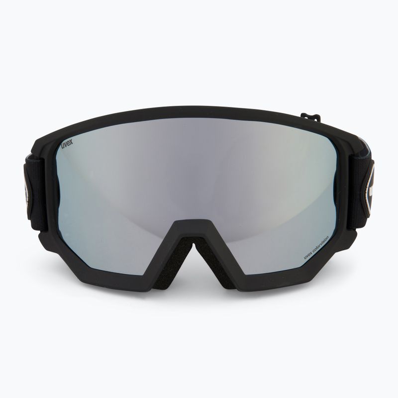 Gogle narciarskie UVEX Athletic CV black matt/mirror silver green 2