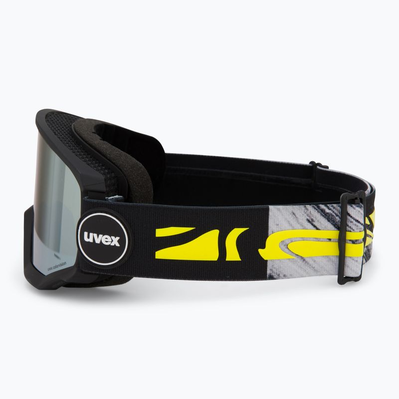 Gogle narciarskie UVEX Athletic CV black matt/mirror silver green 4