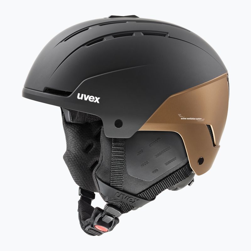 Kask narciarski UVEX Stance MIPS black/brown matt 10