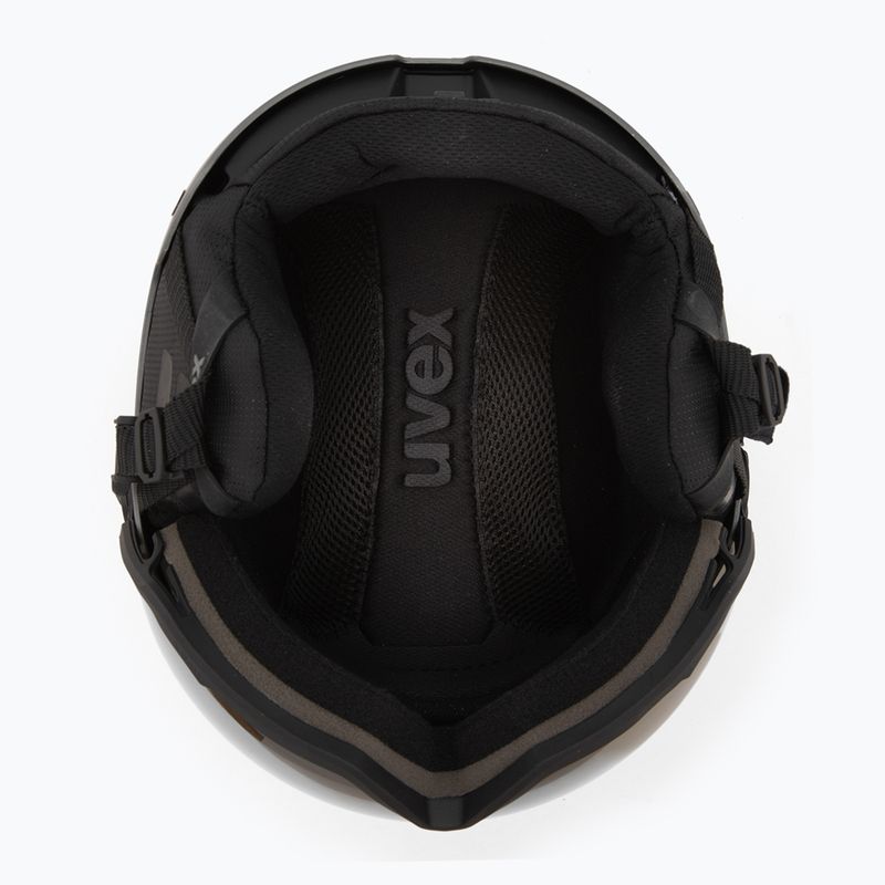 Kask narciarski UVEX Wanted Visor Pro V black/silver matt 6