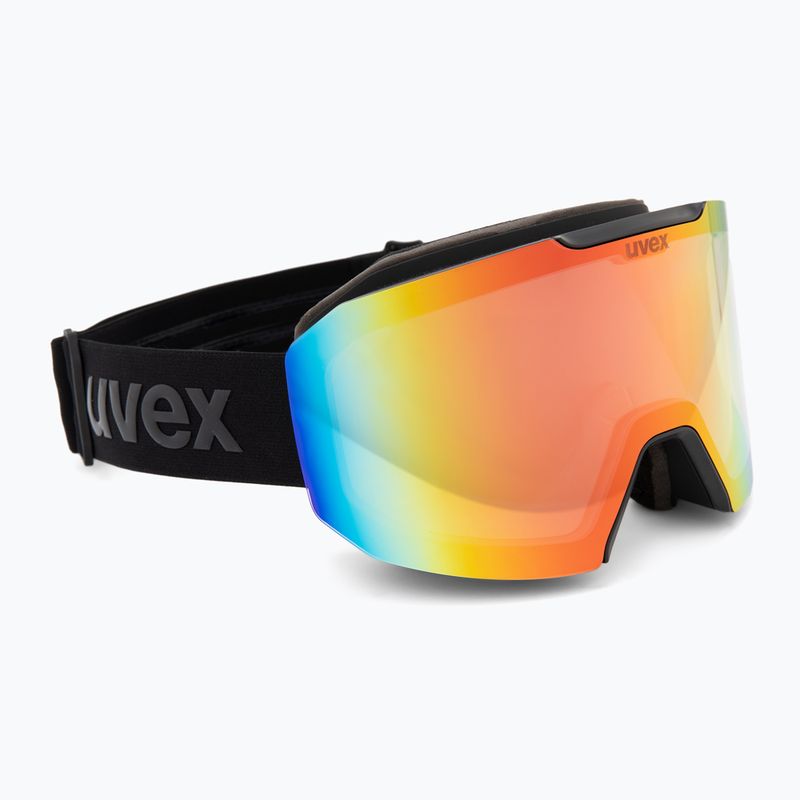 Gogle narciarskie UVEX Evidnt Attract V + case black matt/mirror rainbow clear/yellow 2