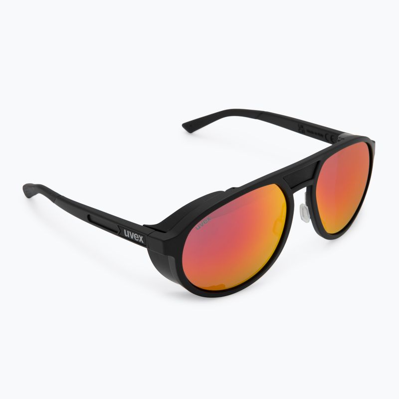 Okulary przeciwsłoneczne UVEX MTN Classic Pure black matt/mirror red