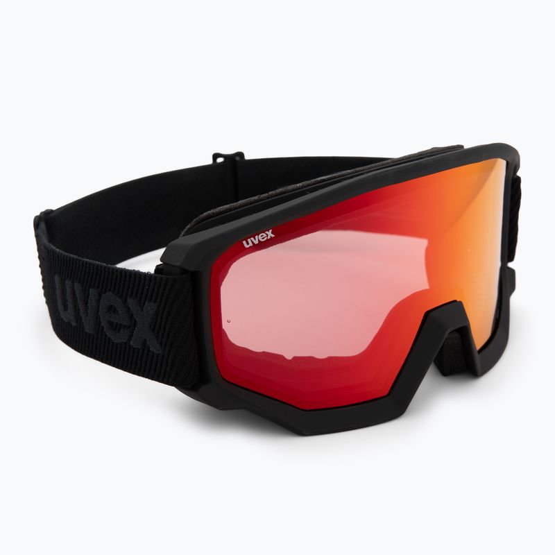 Gogle narciarskie UVEX Athletic V black matt/red-clear