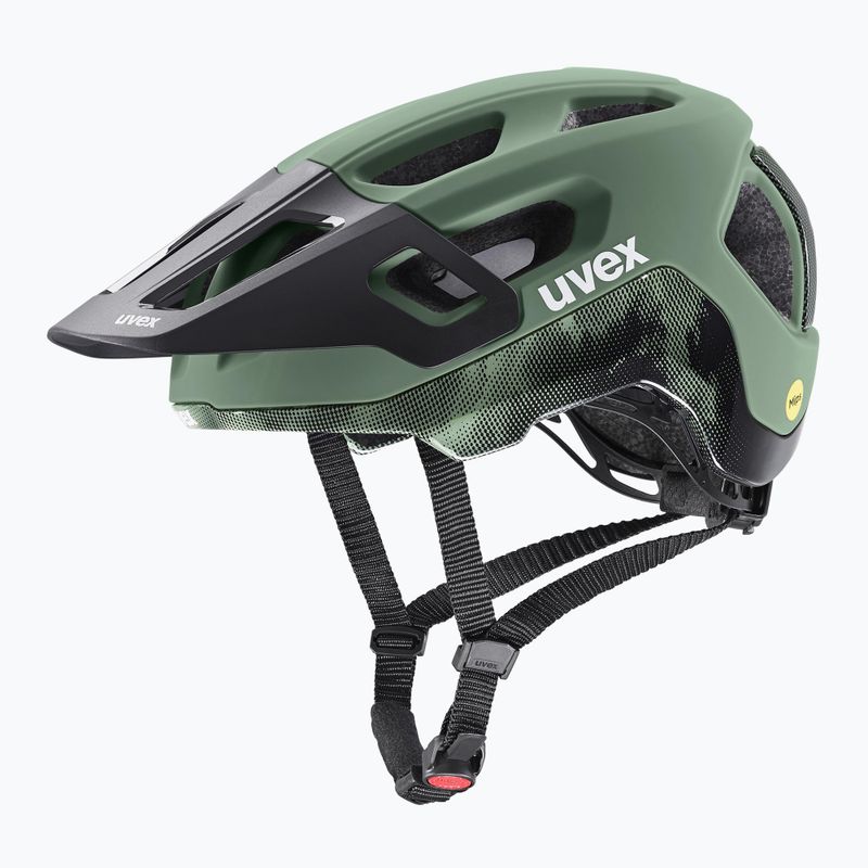 Kask rowerowy UVEX React MIPS moss green/black matt 8