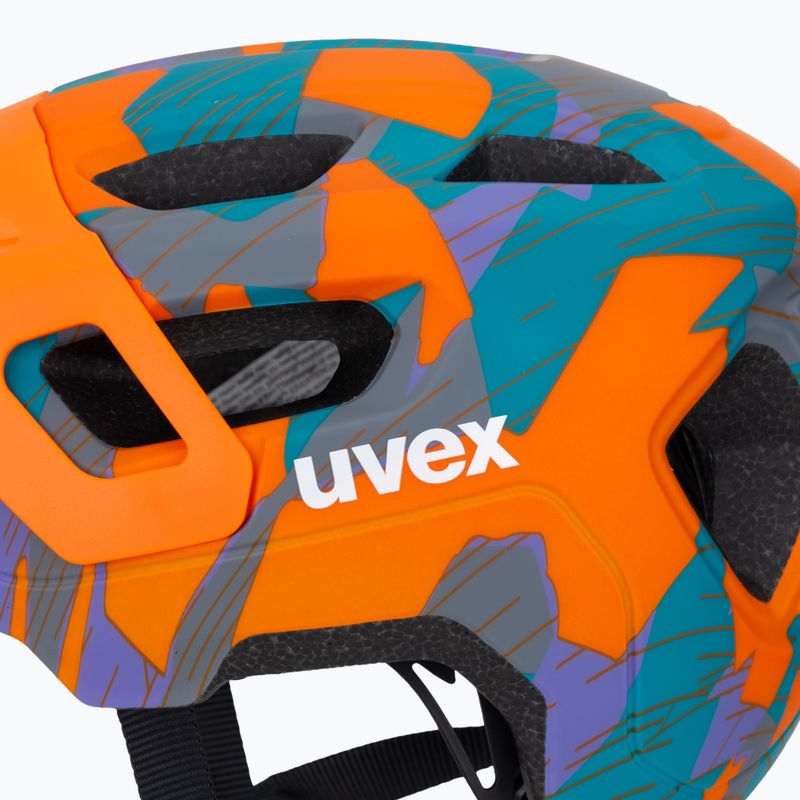Kask rowerowy dziecięcy UVEX React Jr papaya camo matt 7