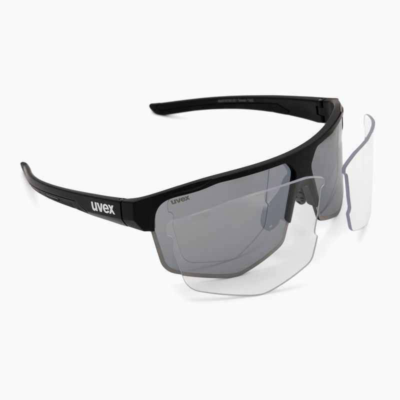 Okulary przeciwsłoneczne UVEX Axos Set black matt/mirror silver/clear