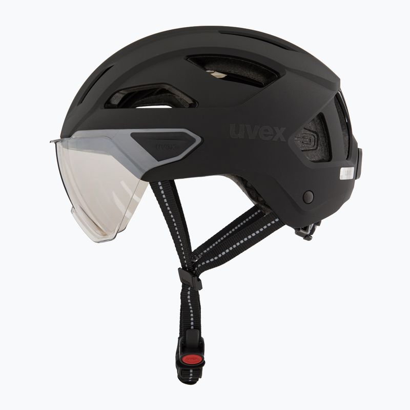 Kask rowerowy UVEX Stride Visor black matt/litemirror silver 3