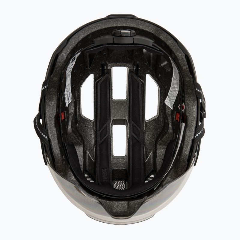 Kask rowerowy UVEX Stride Visor black matt/litemirror silver 5