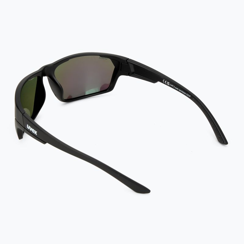Okulary przeciwsłoneczne UVEX Sportstyle 233 P black matt/mirror green 2