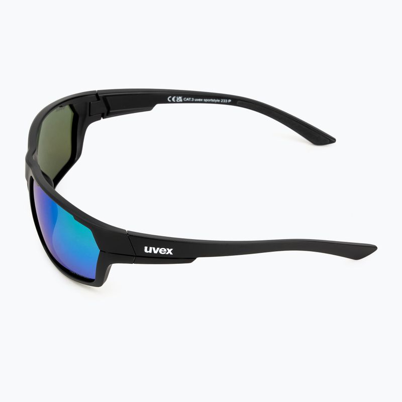 Okulary przeciwsłoneczne UVEX Sportstyle 233 P black matt/mirror green 4